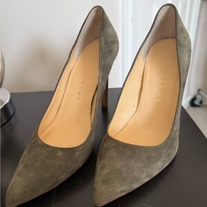 Ivanka Trump Olive Green Suede Pumps